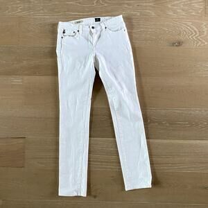 AG Adriano Goldschmied White Straight Leg Jeans